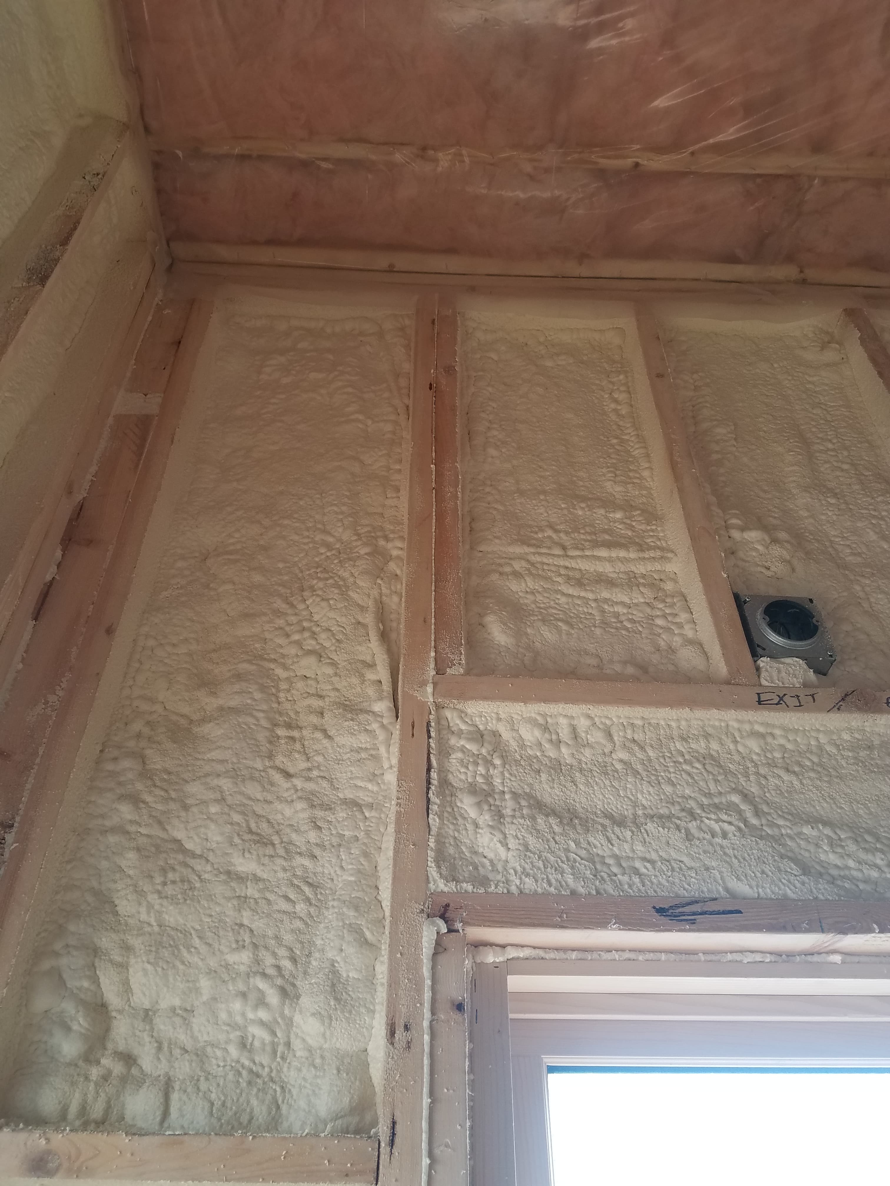 Insulation upgrade inside an existing wall cavity